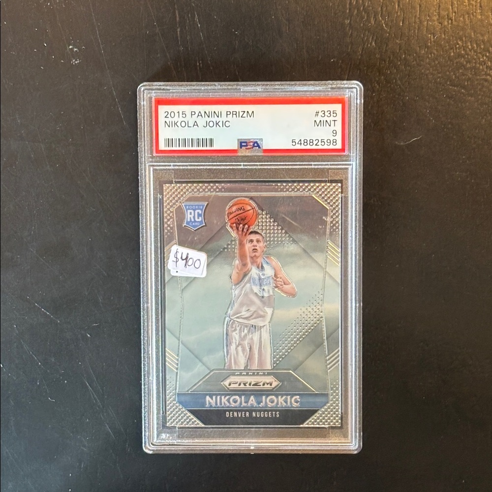 Nikola Jokic PSA Graded 9 2015 prizm base Rookie Card #335
